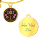 Celtic Tree of Life Pendant Bracelet - Cosmos October Birth Flower Jewelry