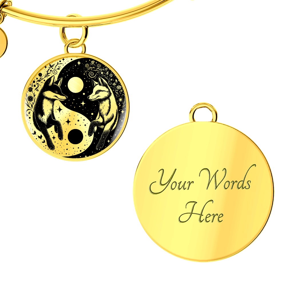 Fox Yin Yang Pendant Bracelet