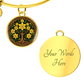 Celtic Tree of Life Pendant Bracelet - Daffodil March Birth Flower Jewelry