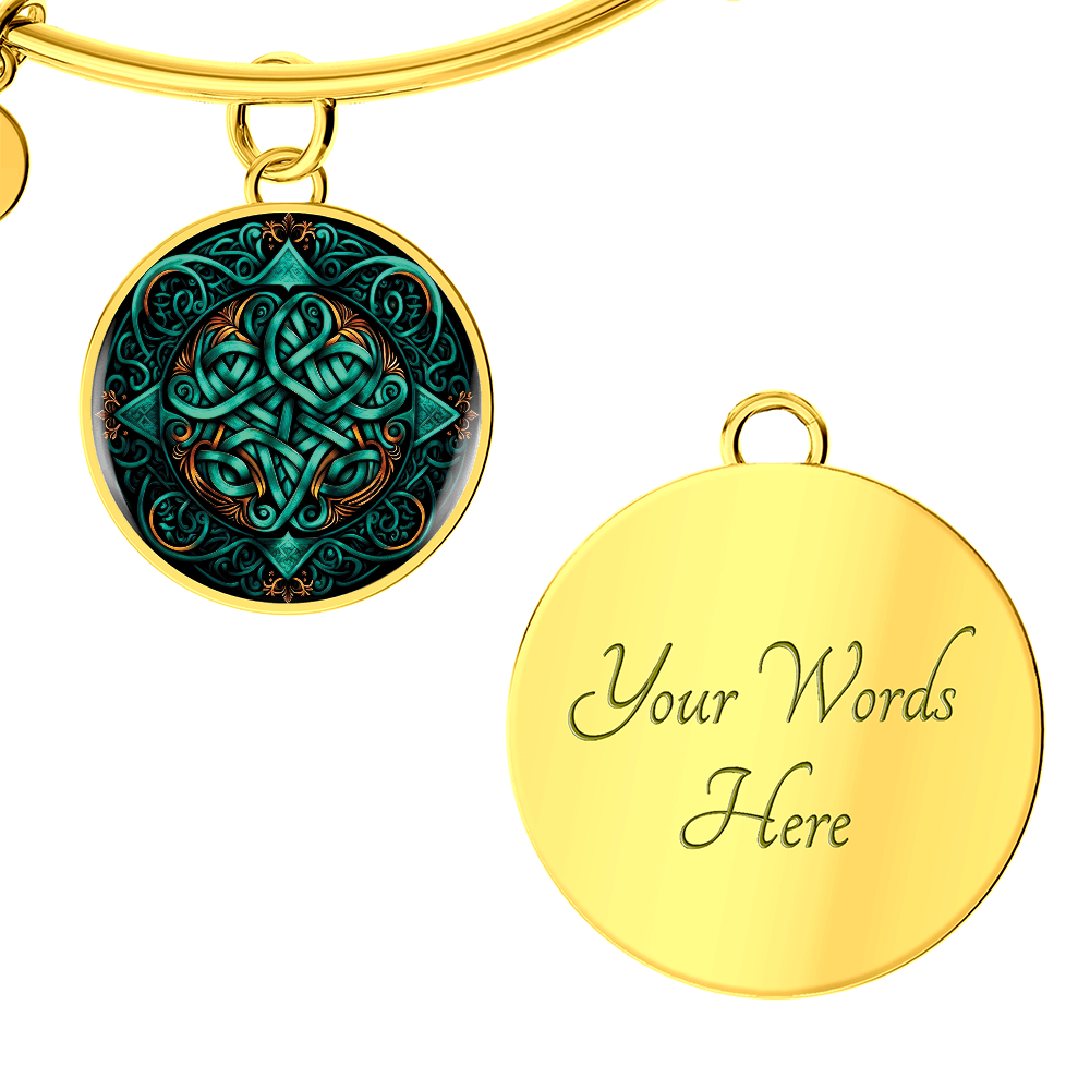 Teal Celtic Knot Bracelet - Romantic Pendant Jewelry