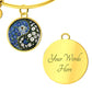 Morning Glory Yin Yang Bracelet - September Birth Month Flower Pendant Jewelry