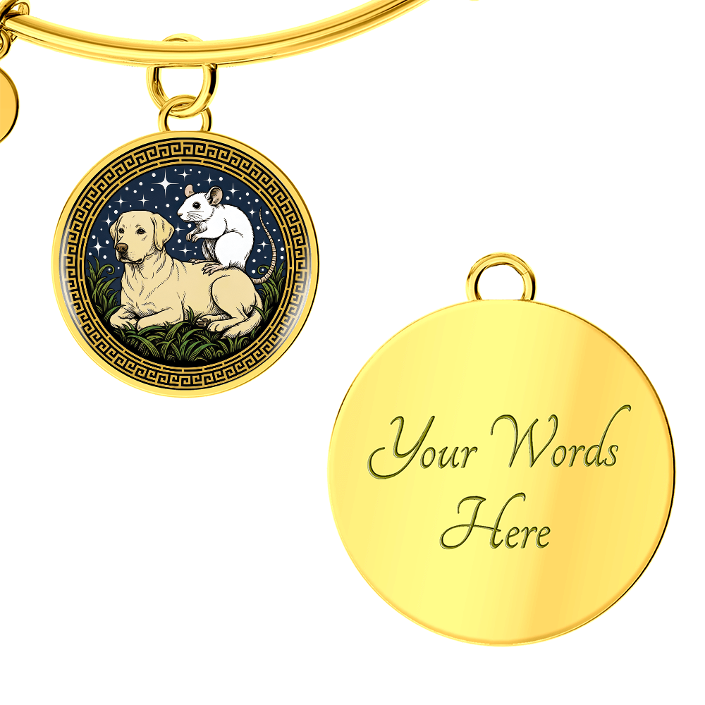 Dog and Rat Bracelet - Couples Chinese Zodiac Animal Pendant Jewelry