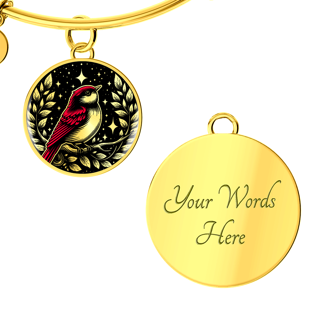 Red Bird Bracelet - Wildlife Pendant Jewelry
