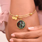 Carnation Yin Yang Bracelet - January Birth Month Flower Pendant Jewelry
