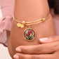 Gladiolus Bracelet - August Birth Flower Pendant Jewelry