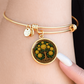 Celtic Tree of Life Pendant Bracelet - Chrysanthemum November Birth Flower Jewelry