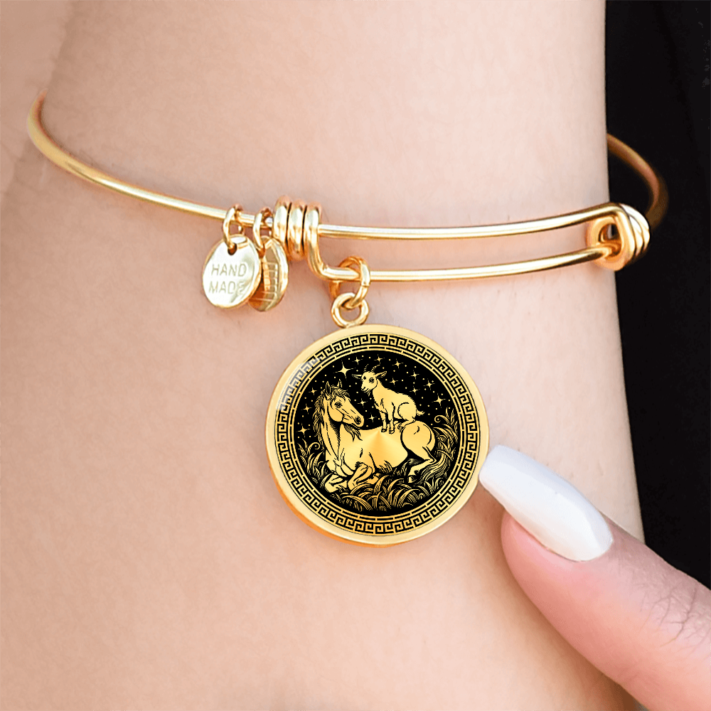 Goat and Horse Bracelet - Couples Chinese Zodiac Animal Pendant Jewelry
