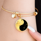 Gemini Yin Yang Pendant Bracelet - Zodiac Constellation Jewelry