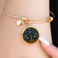 Celtic Tree of Life Pendant Bracelet - Aster September Birth Flower Jewelry