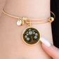 Celtic Tree of Life Pendant Bracelet - Water Lily July Birth Flower Jewelry