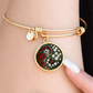 Rose Yin Yang Bracelet - June Birth Month Flower Pendant Jewelry