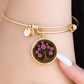 Celtic Tree of Life Pendant Bracelet - Cosmos October Birth Flower Jewelry