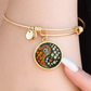 Daffodil Yin Yang Bracelet - March Birth Month Flower Pendant Jewelry
