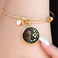 Carnation Yin Yang Bracelet - January Birth Month Flower Pendant Jewelry