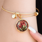 Gladiolus Bracelet - August Birth Flower Pendant Jewelry