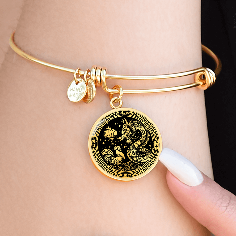 Rooster & Dragon Bracelet Couples Chinese Zodiac Jewelry