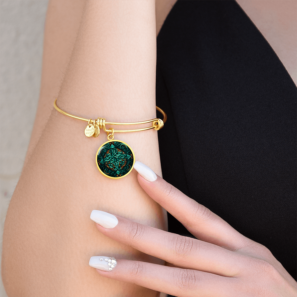 Teal Celtic Knot Bracelet - Romantic Pendant Jewelry