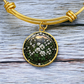 White Sweet Pea Bracelet - April Birth Flower Pendant Jewelry