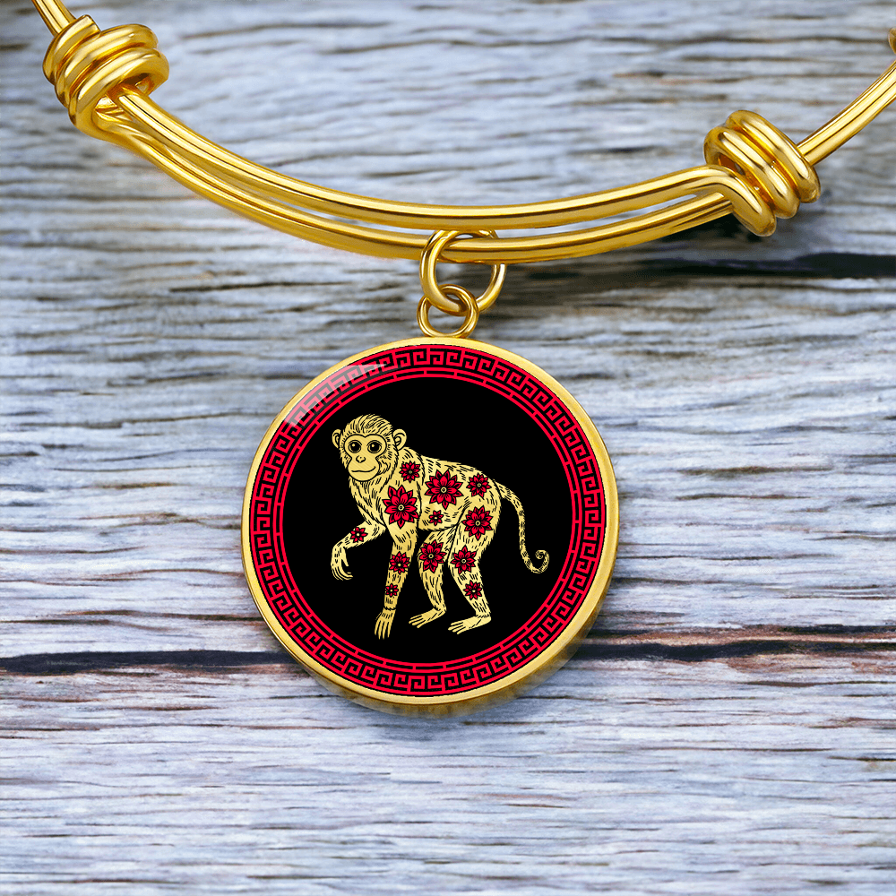 Monkey Bracelet Chinese Zodiac Animal Pendant Jewelry