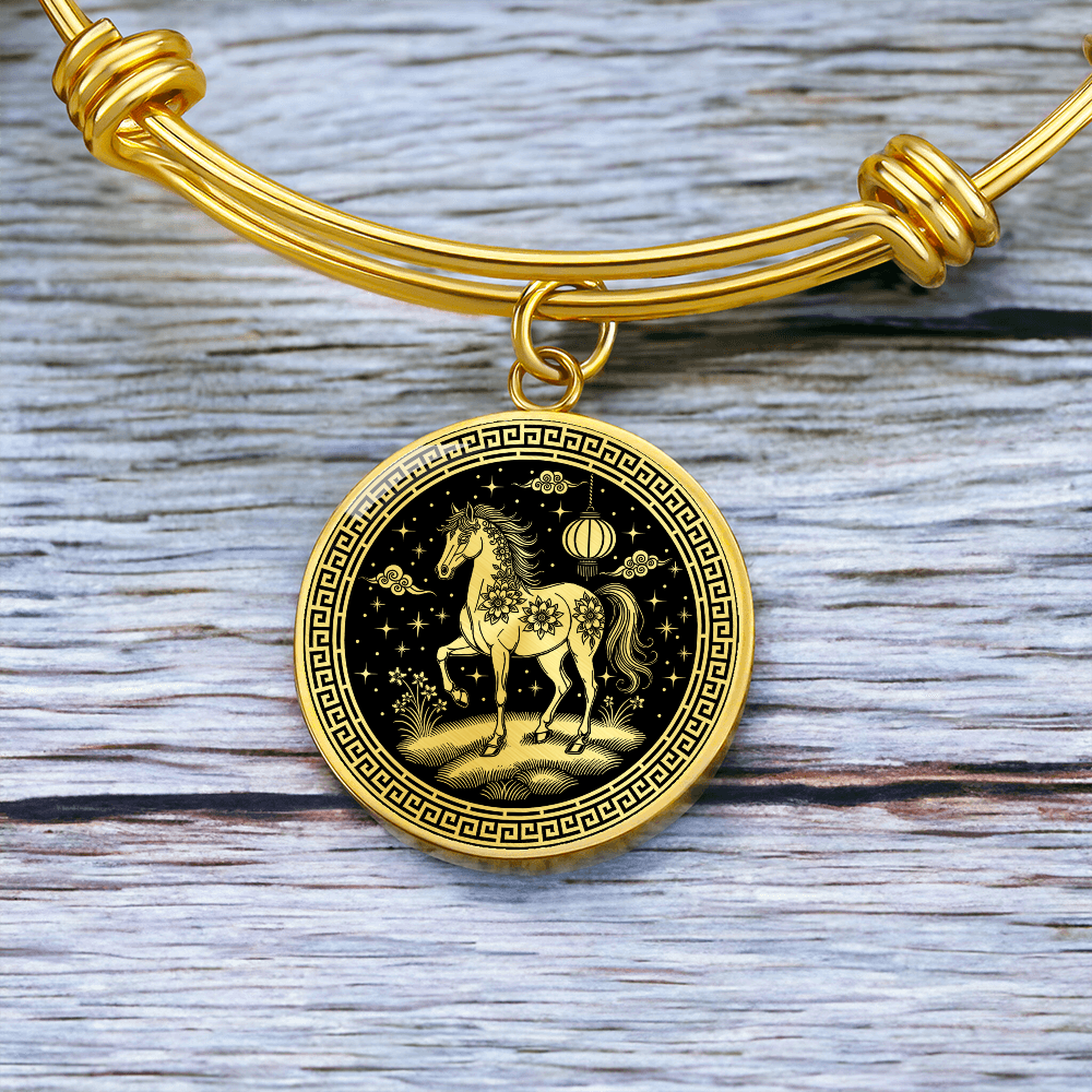 Horse Bracelet Chinese Zodiac Pendant Jewelry