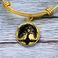 Gold Weeping Willow Tree Bracelet