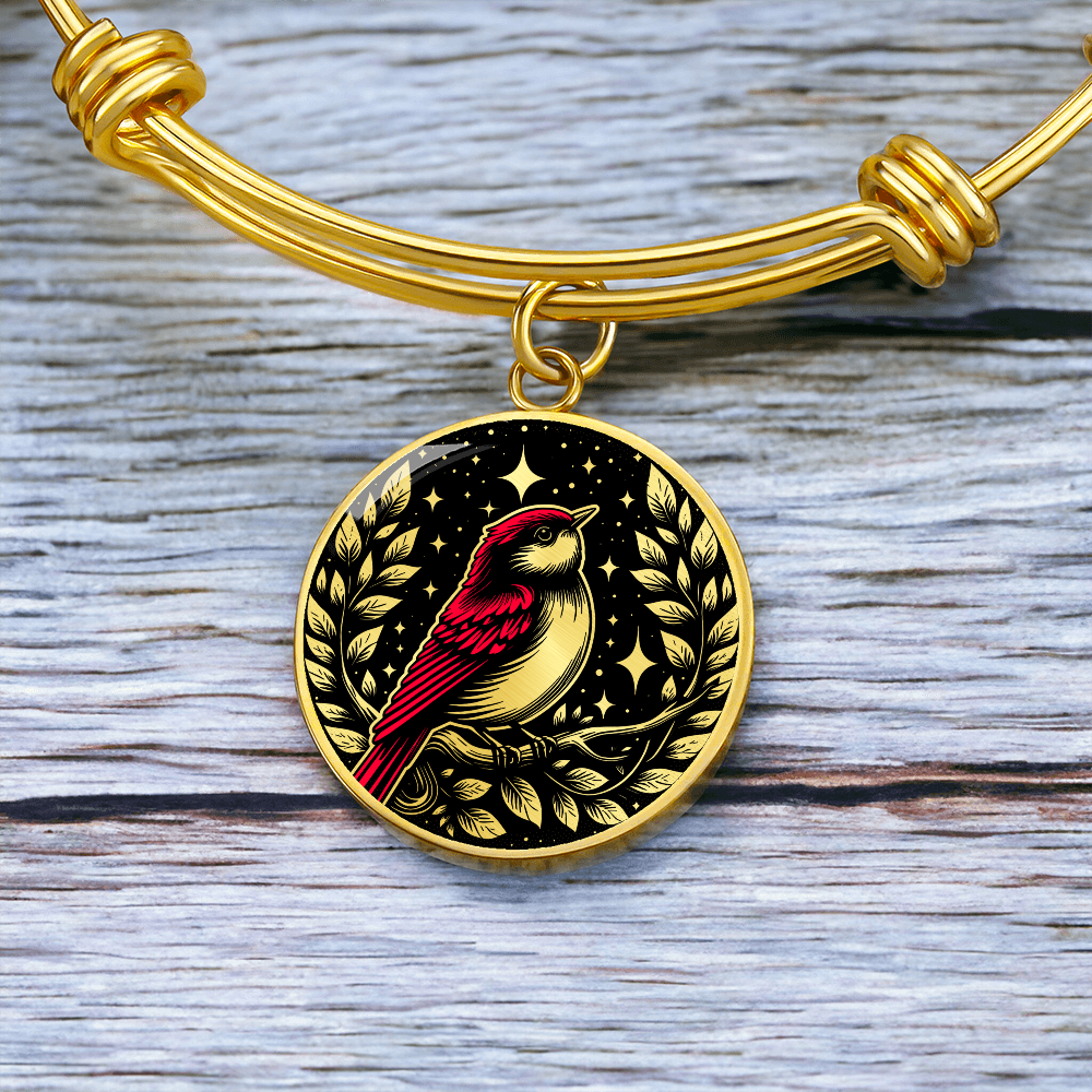 Red Bird Bracelet - Wildlife Pendant Jewelry