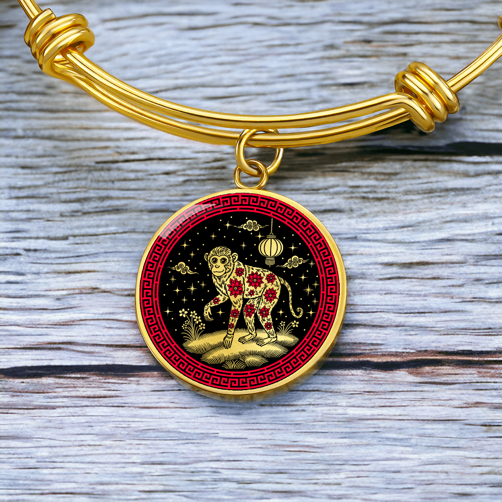 Monkey Bracelet Chinese Zodiac Animal Pendant Jewelry