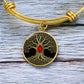 Tree of Life Bracelet - Red Birthstone Design