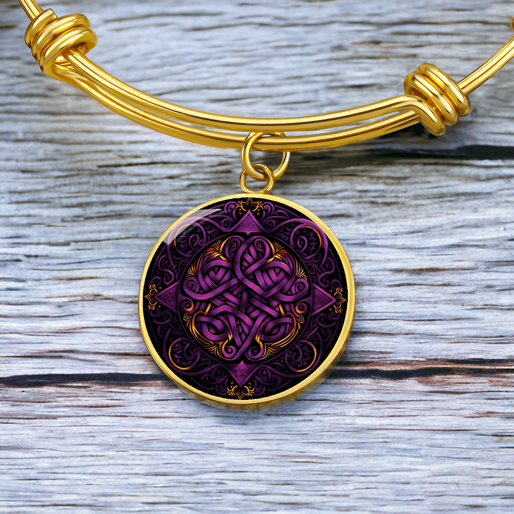 Purple Celtic Knot Bracelet - Romantic Pendant Jewelry