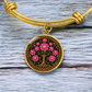 Celtic Tree of Life Pendant Bracelet - Peony November Birth Flower Jewelry