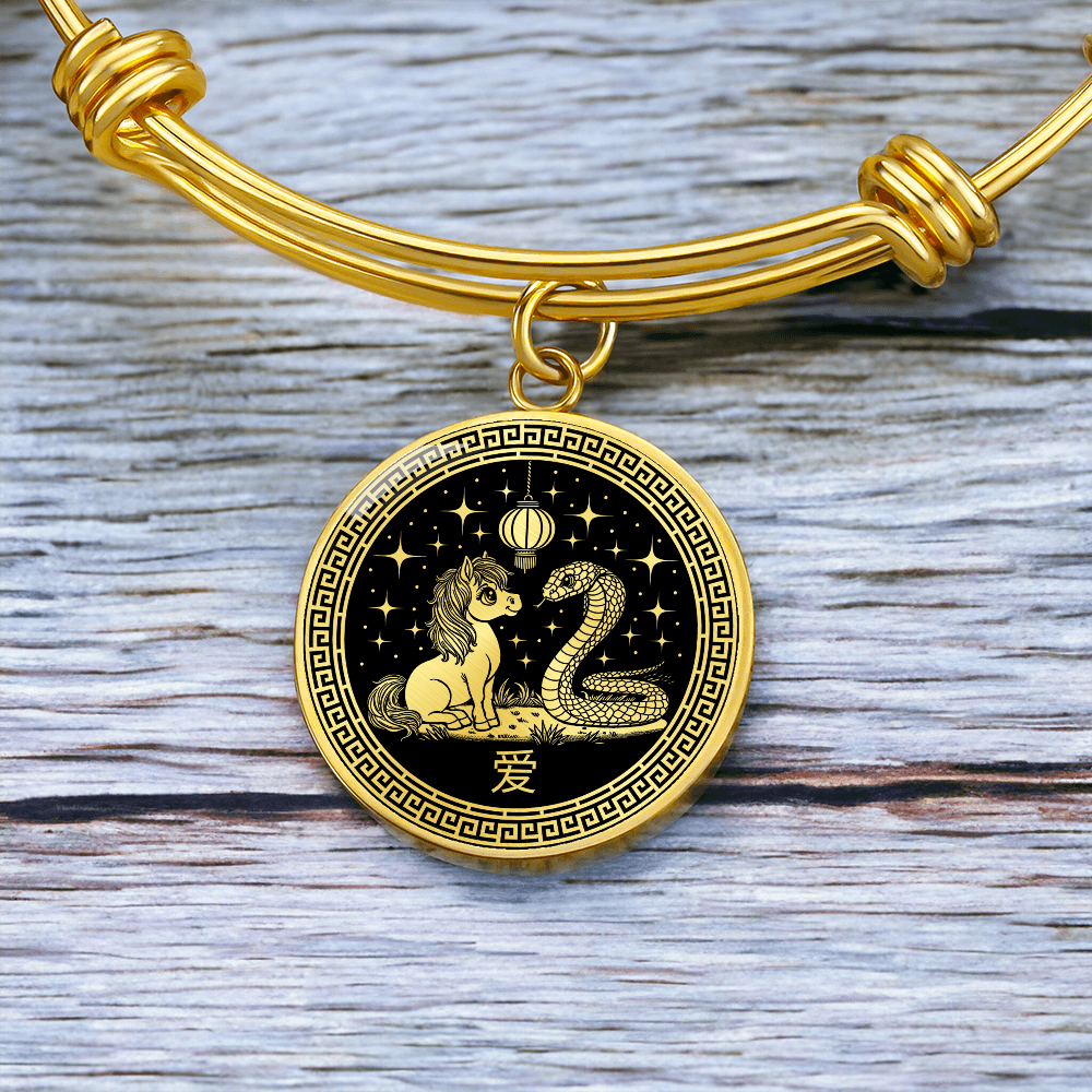 Snake and Horse Bracelet - Couples Chinese Zodiac Animal Jewelry