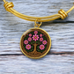 Celtic Tree of Life Pendant Bracelet - Cosmos October Birth Flower Jewelry