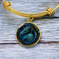 Loch Ness Monster Charm Bracelet, Nessie Fantasy Jewelry, Mythical Creature Bangle, Folklore Merch Name Bracelet, Gold Medieval Jewelry Gift