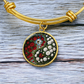 Rose Yin Yang Bracelet - June Birth Month Flower Pendant Jewelry