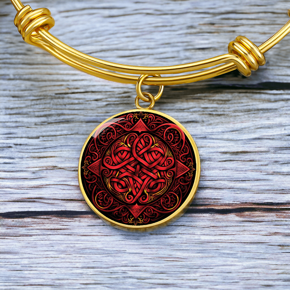 Red Celtic Knot Bracelet - Romantic Pendant Jewelry