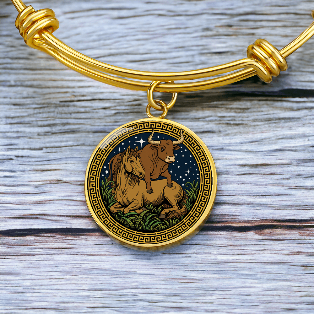 Ox and Horse Bracelet - Couples Chinese Zodiac Animal Pendant Jewelry