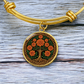 Celtic Tree of Life Pendant Bracelet - Marigold October Birth Flower Jewelry