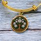 Celtic Tree of Life Pendant Bracelet - Water Lily July Birth Flower Jewelry