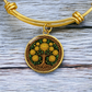 Celtic Tree of Life Pendant Bracelet - Chrysanthemum November Birth Flower Jewelry
