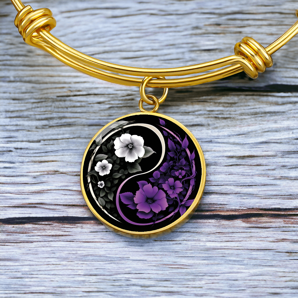 Violet Yin Yang Bracelet