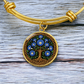 Celtic Tree of Life Pendant Bracelet - Morning Glory September Birth Flower Jewelry