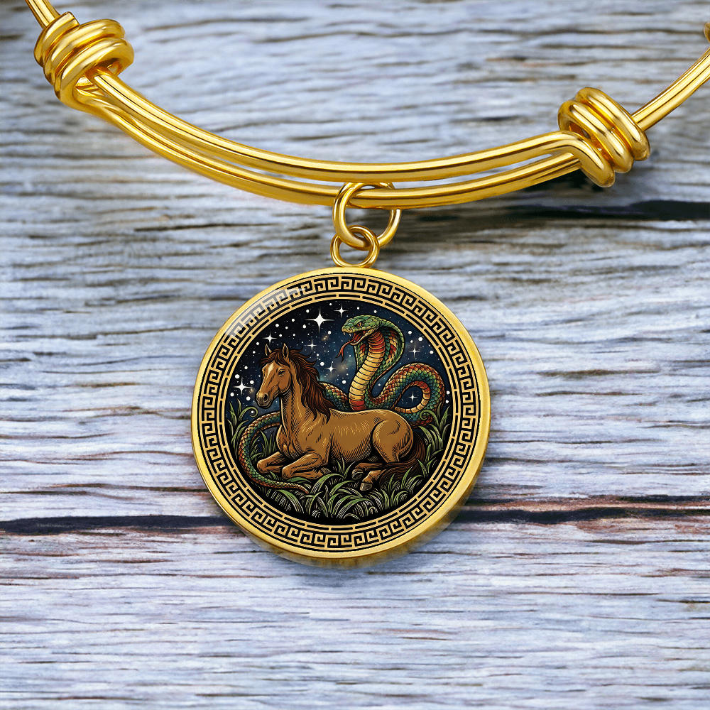 Snake & Horse Bracelet - Couples Chinese Zodiac Animal Pendant Jewelry