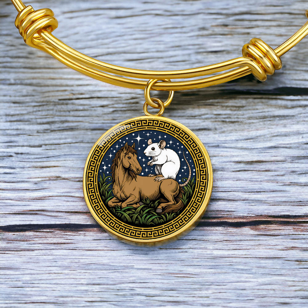 Rat and Horse Bracelet - Couples Chinese Zodiac Animal Pendant Jewelry