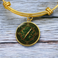 Celtic Compass Rose Bracelet - Green Celtic Pendant Jewelry