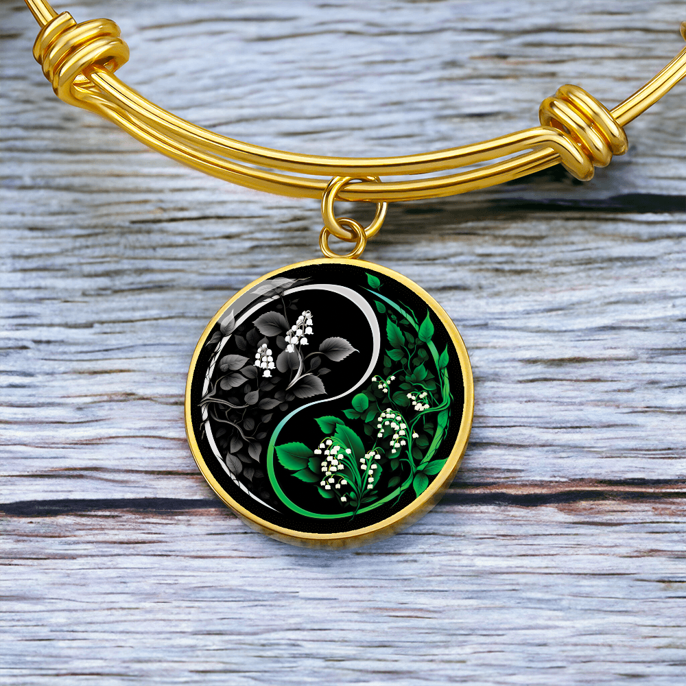 Lily of the Valley Bracelet - May Yin Yang Birth Flower Jewelry
