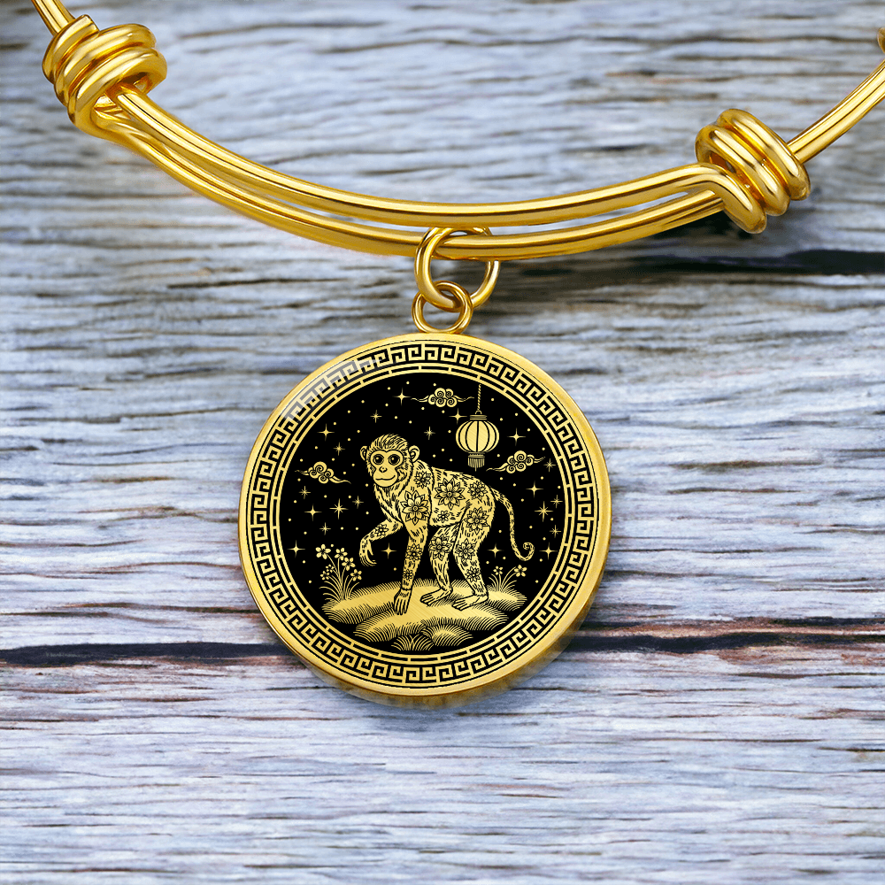 Monkey Bracelet Chinese Zodiac Animal Pendant Jewelry