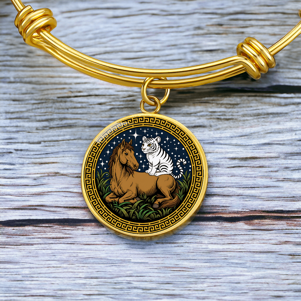 Tiger and Horse Bracelet - Couples Chinese Zodiac Animal Pendant Jewelry