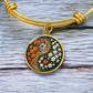 Daffodil Yin Yang Bracelet - March Birth Month Flower Pendant Jewelry