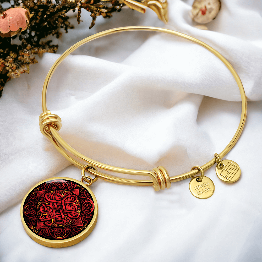 Red Celtic Knot Bracelet - Romantic Pendant Jewelry