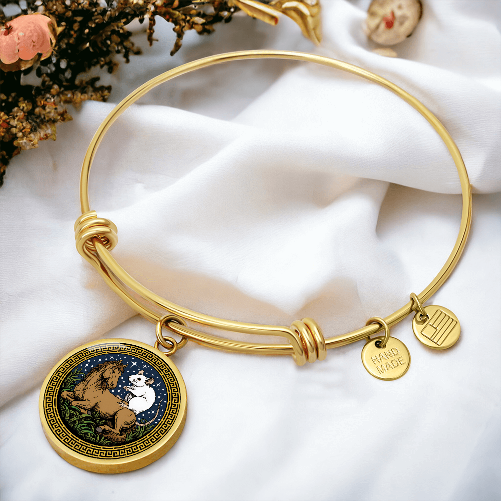 Rat and Horse Bracelet - Couples Chinese Zodiac Animal Pendant Jewelry